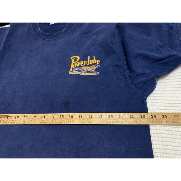 Vintage Rare Powerlube Motor Oil - Graphic Cotton T Shirt Short size XL - Picture 3 of 10